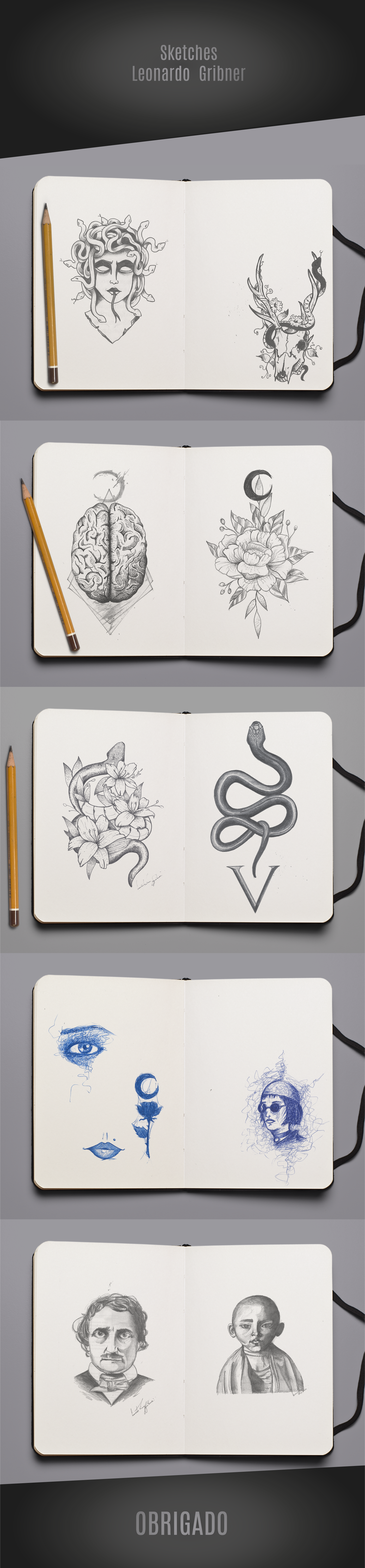 sketch design desenho sketches rascunhos dibujo tattoo snake flower skull