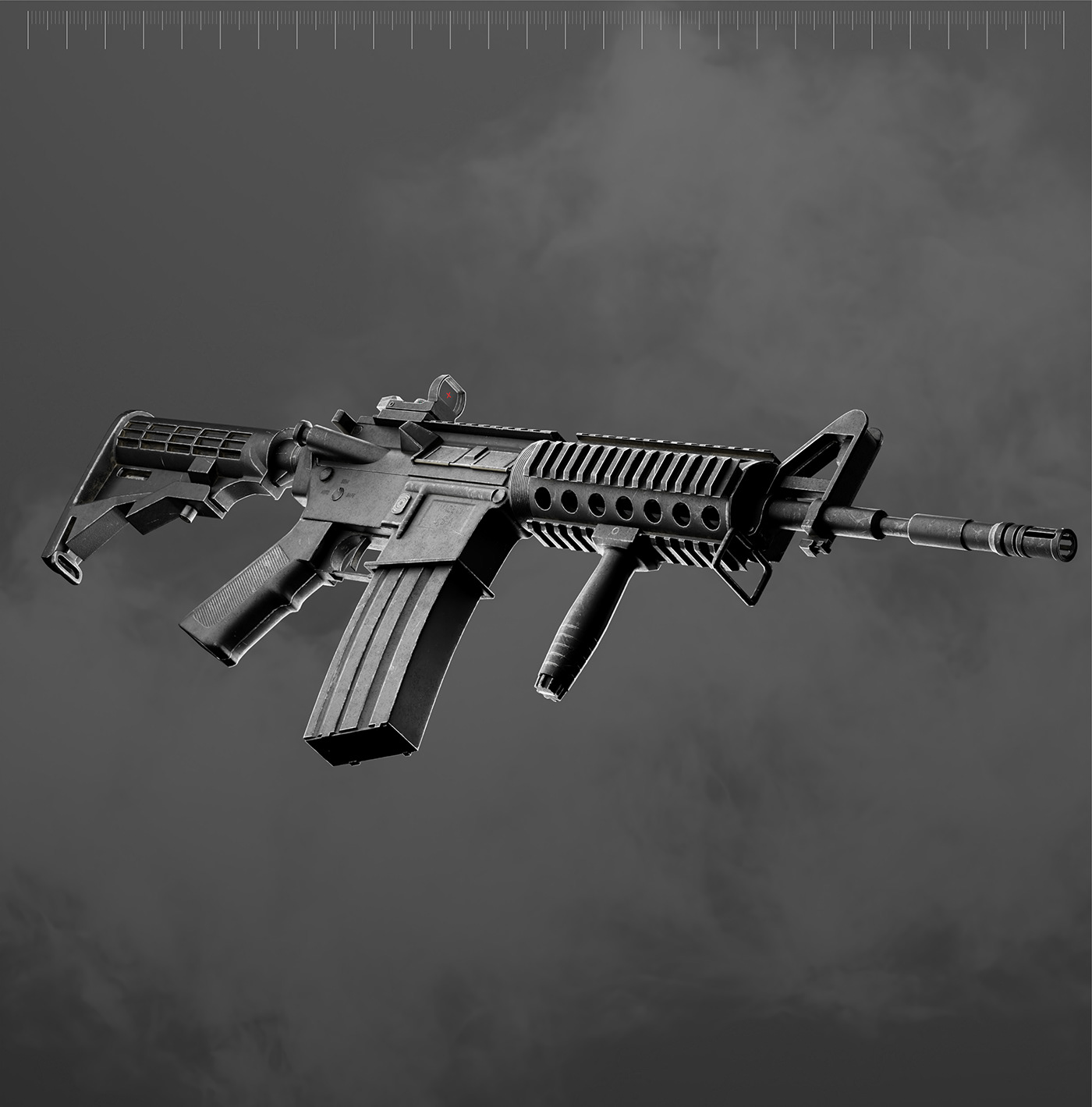 3D art CGI design game model Weapon assault m4 rifle