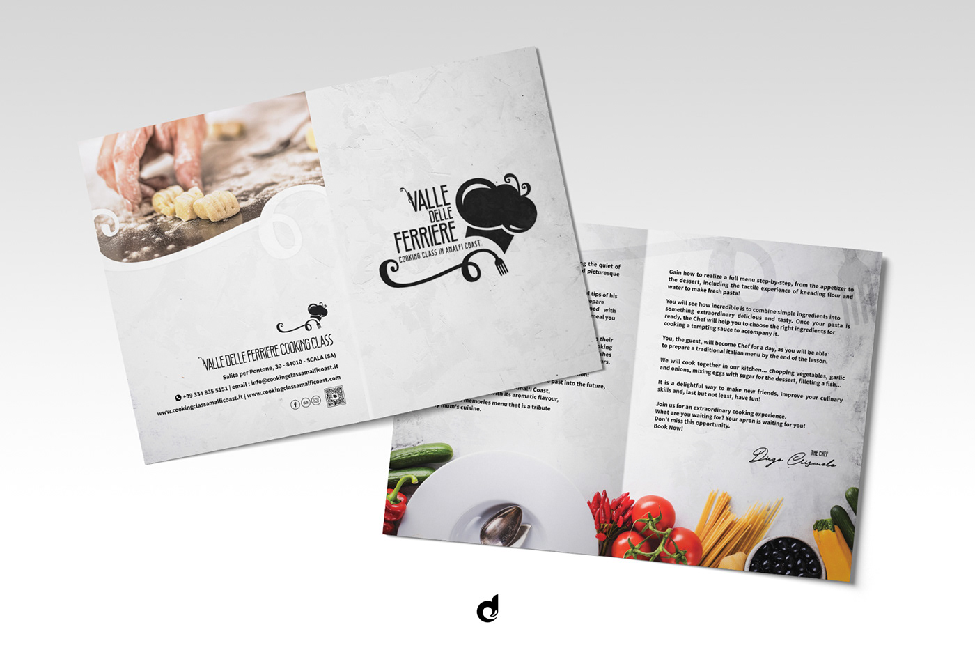 Webdesign graphic design  graphic Photography  videography cooking class amalfi coast