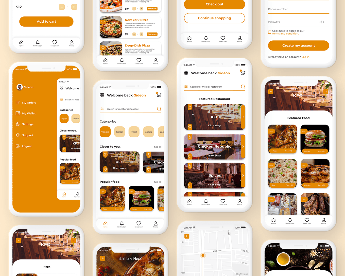 food delivery Interaction design  interface designer Mobile app product design  UI designer UI/UX user interface User research UX Designer