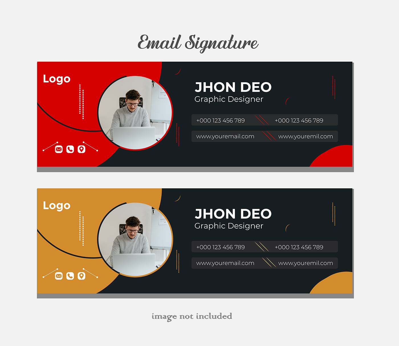 email marketing email signature email template email template design Corporate Design footer design Email Email Design Email Footer signature template
