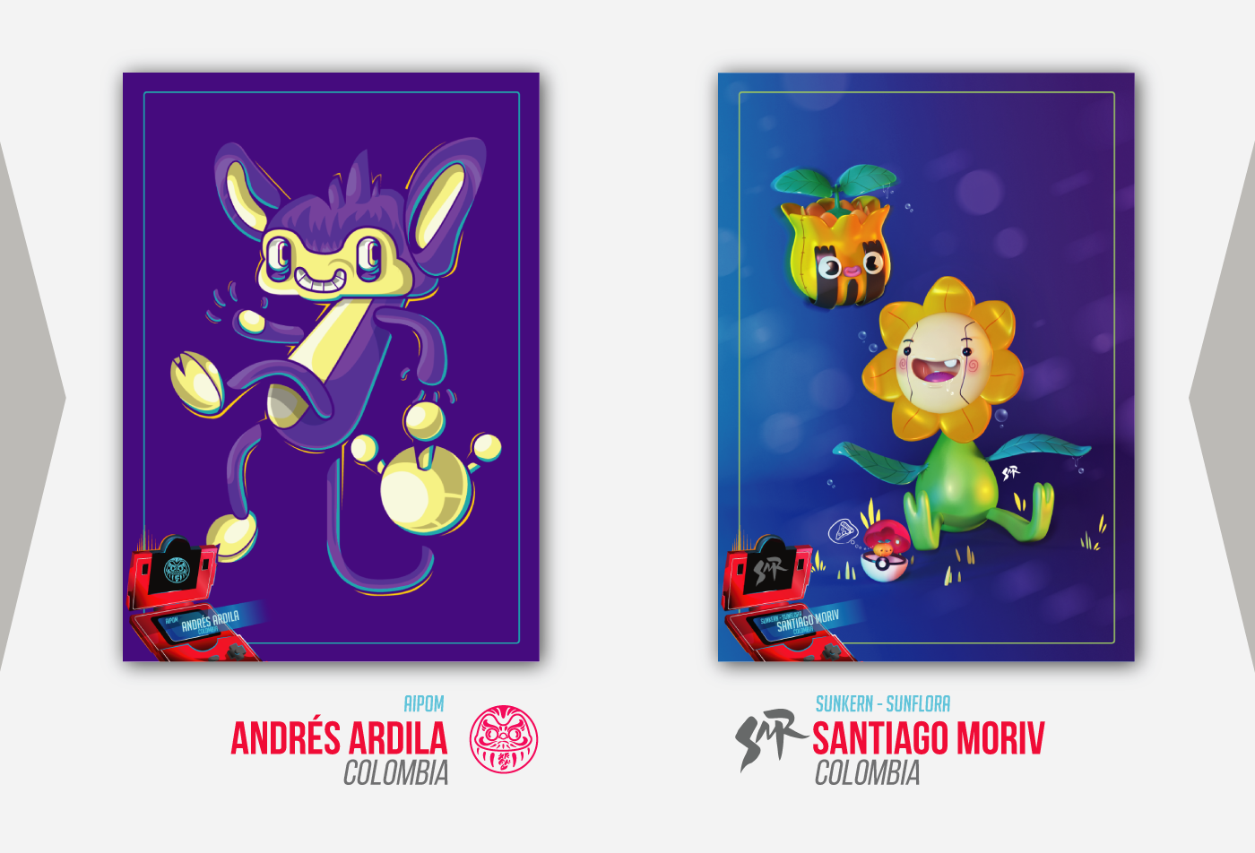 ILLUSTRATION  graphic design Pokemon Project 3D cards brand inspiration
