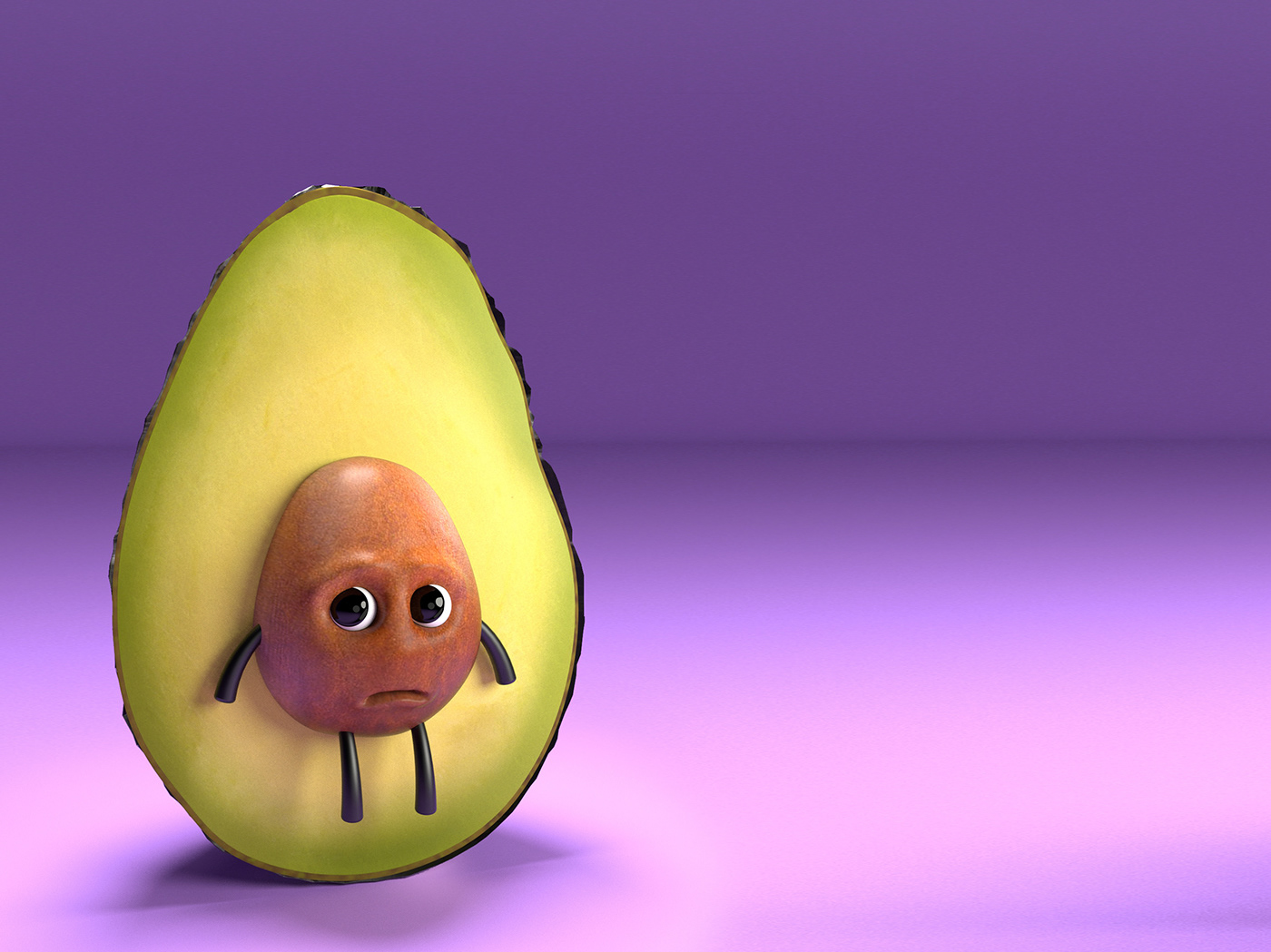 avocado Character sad