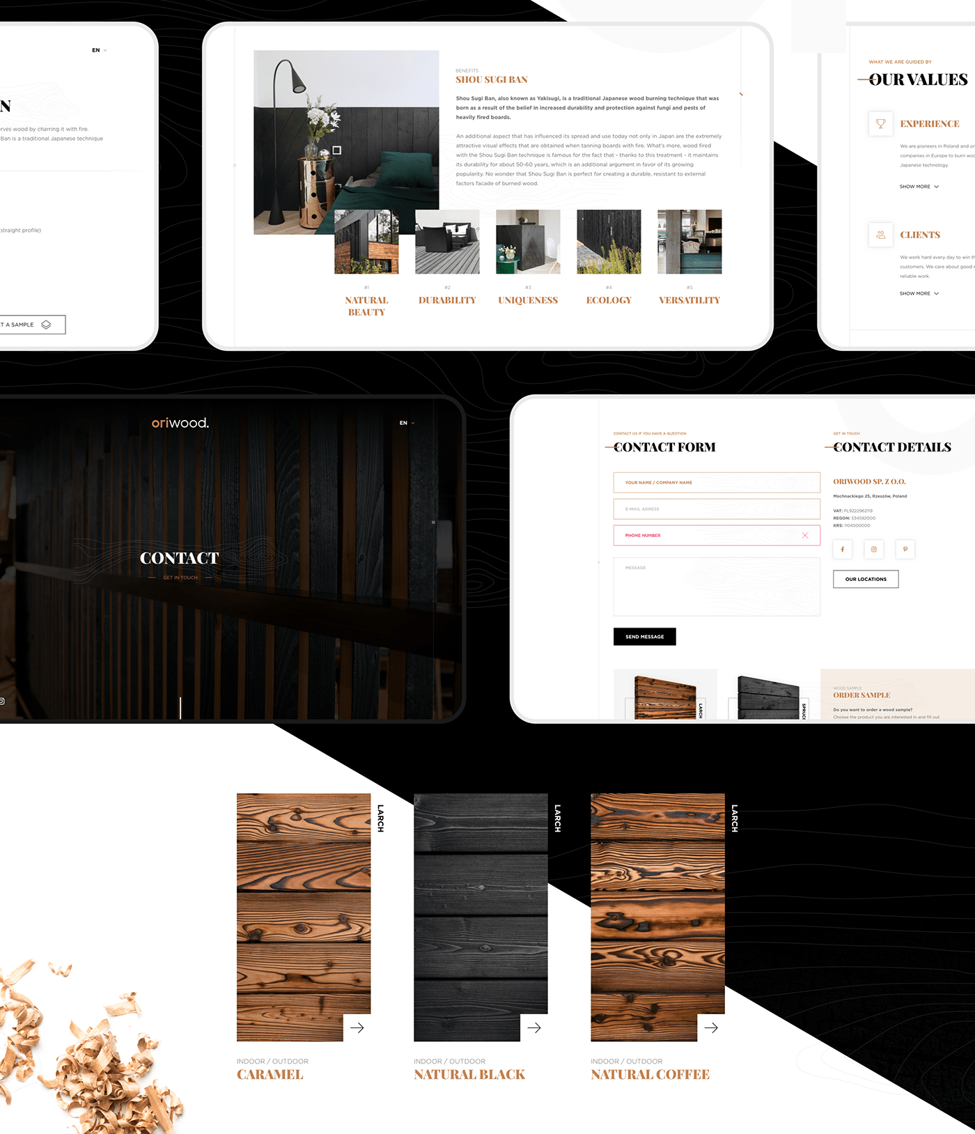 branding  catalog creative mobile presentation Product Page UI Webdesign Website wood