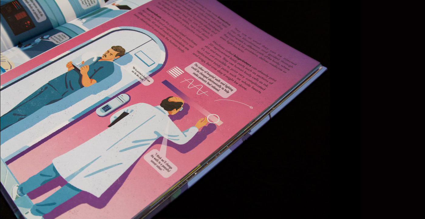 children book Droïde drone fiction future Picture book robot scientists cyber Cyberpunk