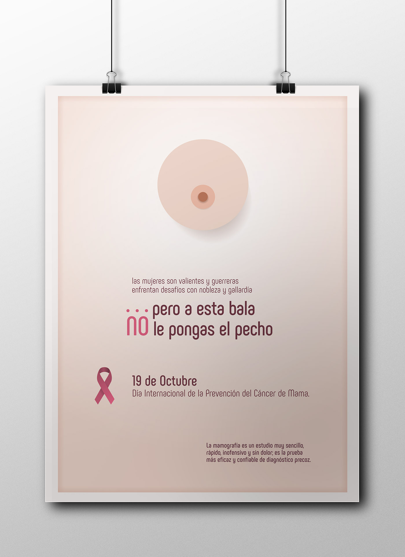 cancer de mama afiche Diseño Digital