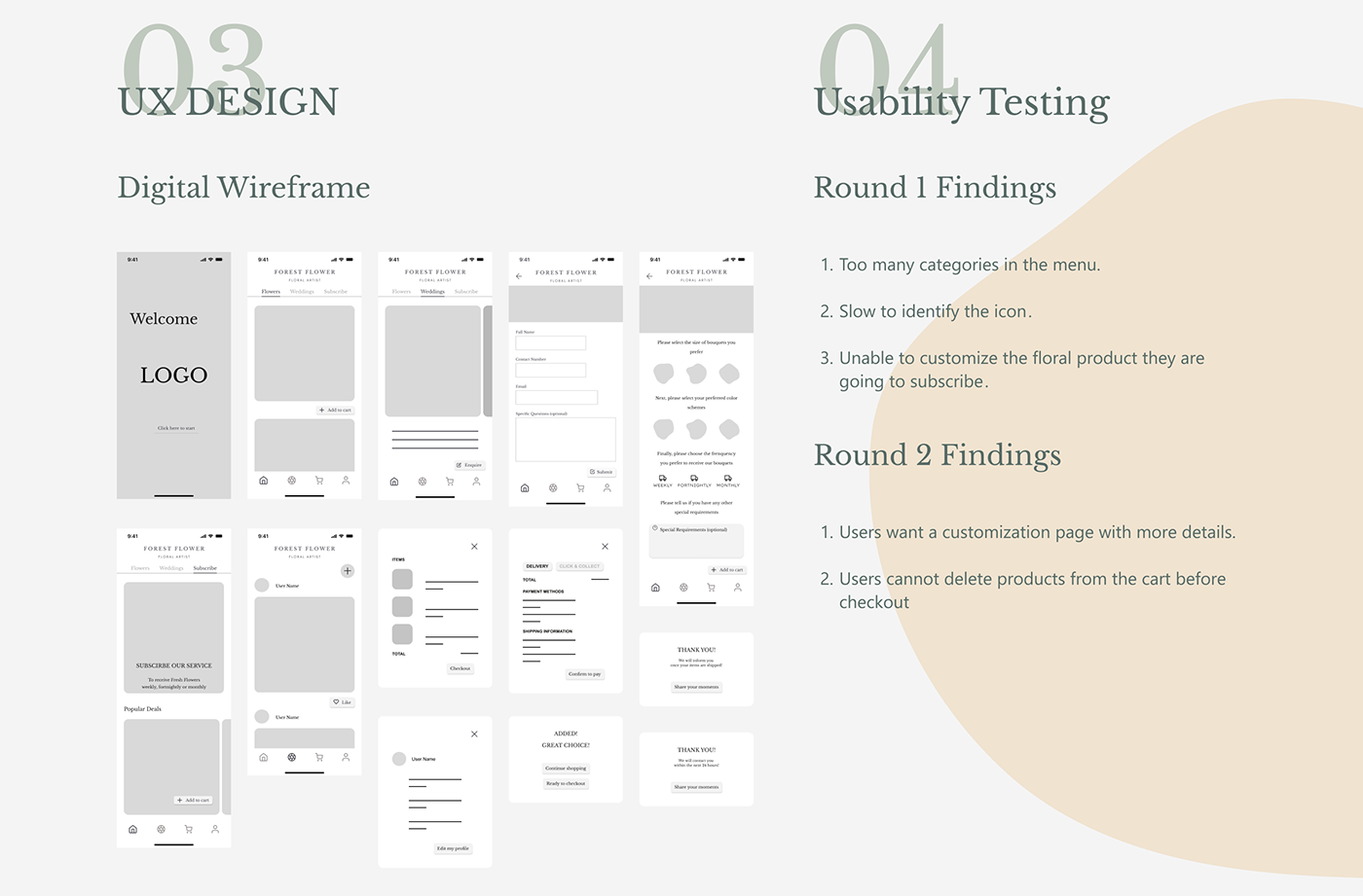 app design Case Study Figma florist Google UX Certification Mobile app ui design UI/UX user experience UX design