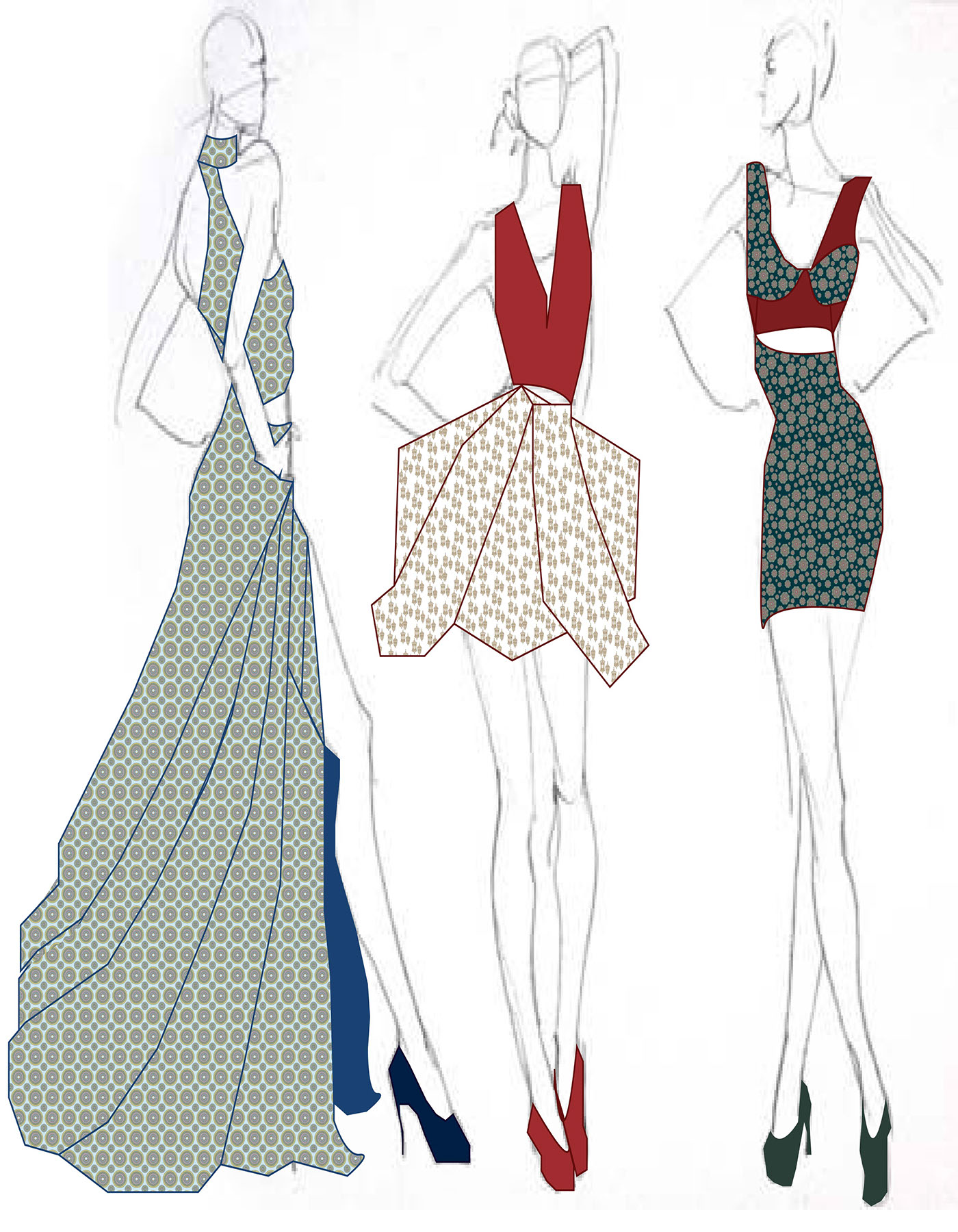 Textiles design Fashion  pattern fashion illustration adobe illustrator