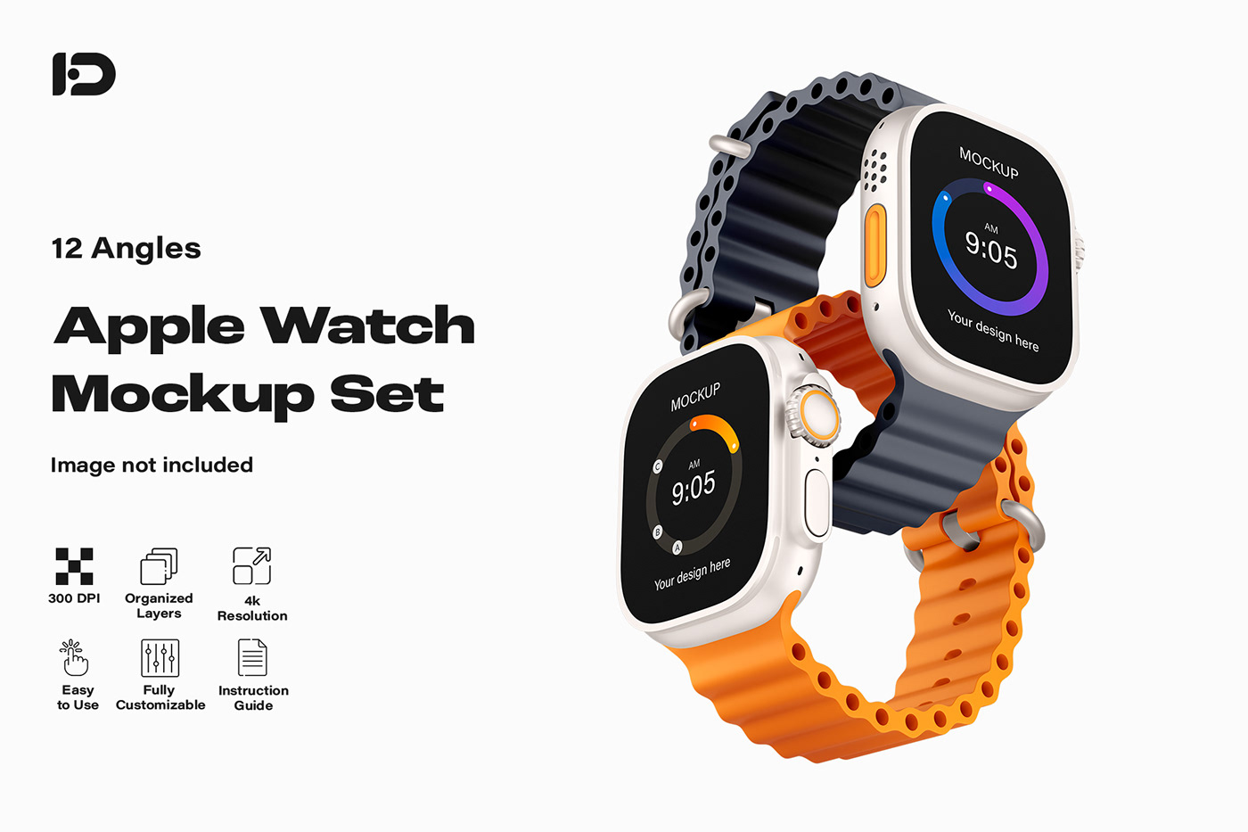 apple watch 3d mockup Mockup smart watch apple psd iwatch device electronic Gadget