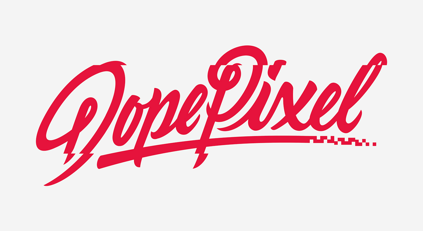 type logo mark brand dope pixel Gaming Clothing lettering sketch