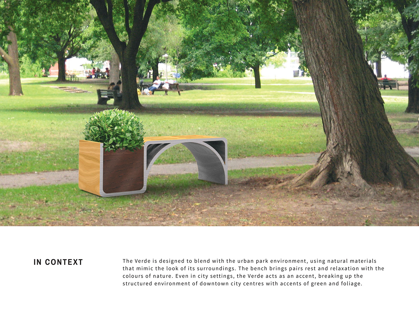 Sustainable Design ecodesign bench wood metal glass Park urban gardening Planter