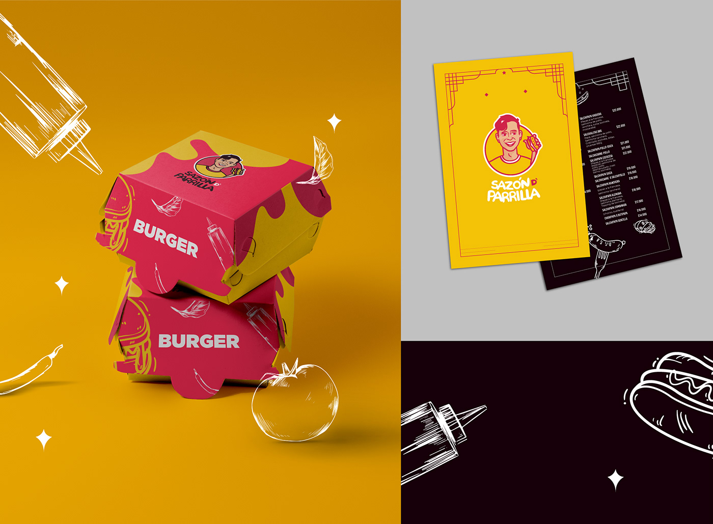 flavor Sabor marca Logo Design visual identity brand Food  restaurant Fast food