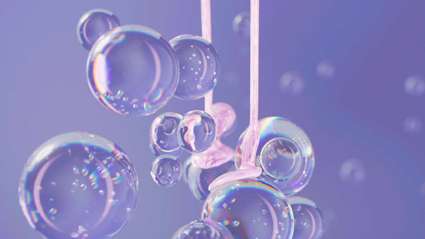 bubbles caress design director 3D commercial pop