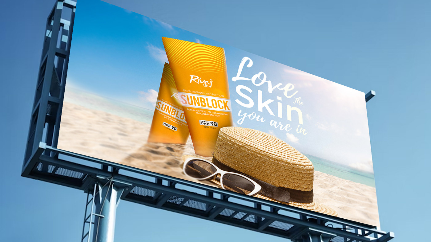 Advertising  Brand Design cosmetics ILLUSTRATION  Mockup ooh advertising  Packaging productdesign sunblock visual identity