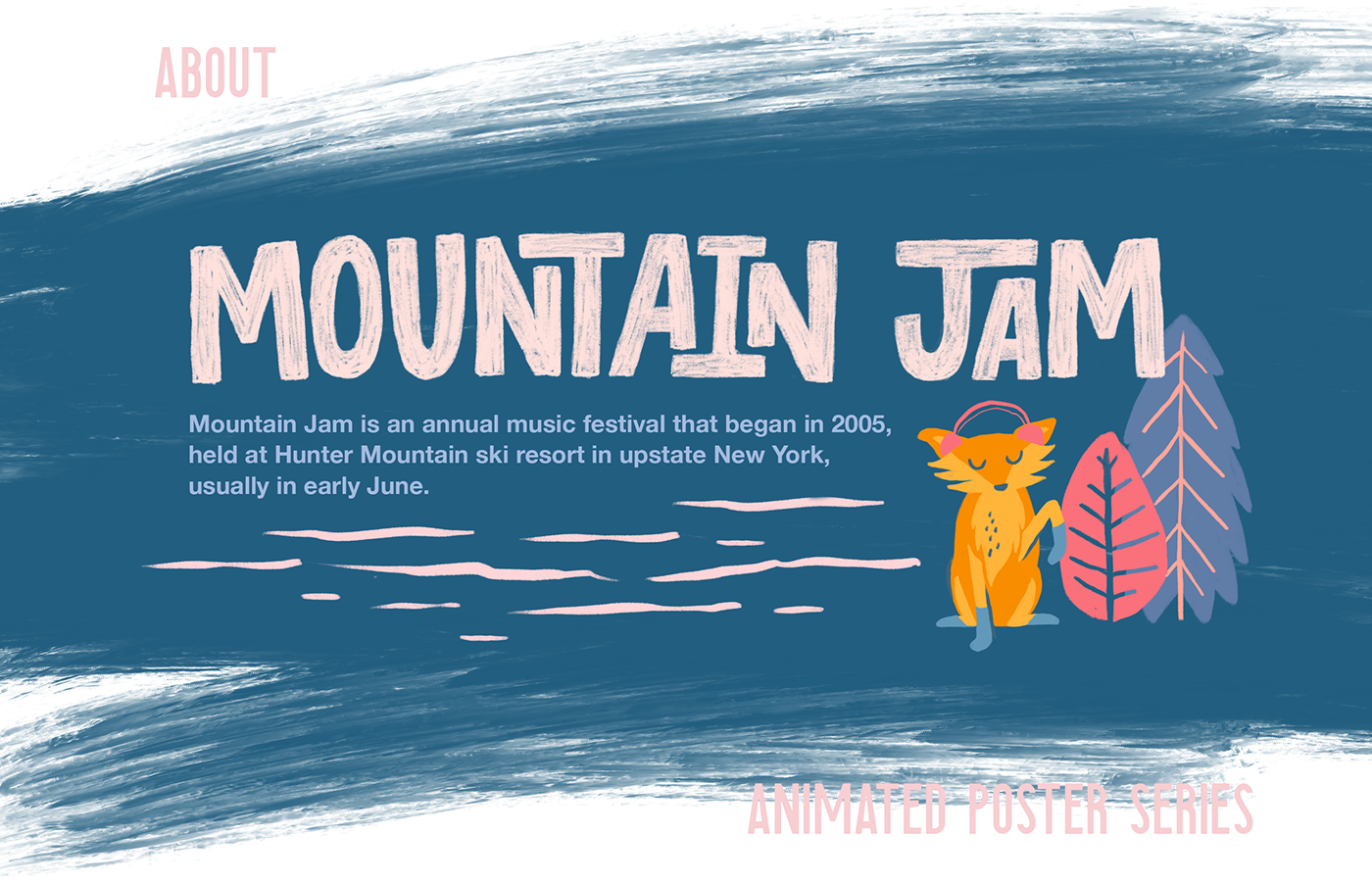 branding  music Music Festival mountain jam Mountain Jam New York ILLUSTRATION  Nature