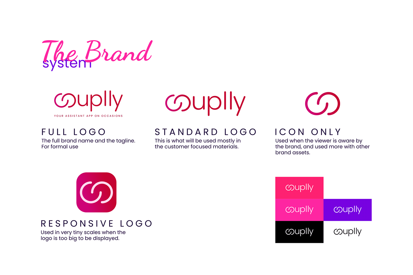 Birthday brand identity branding  business Events logo Mobile app wedding