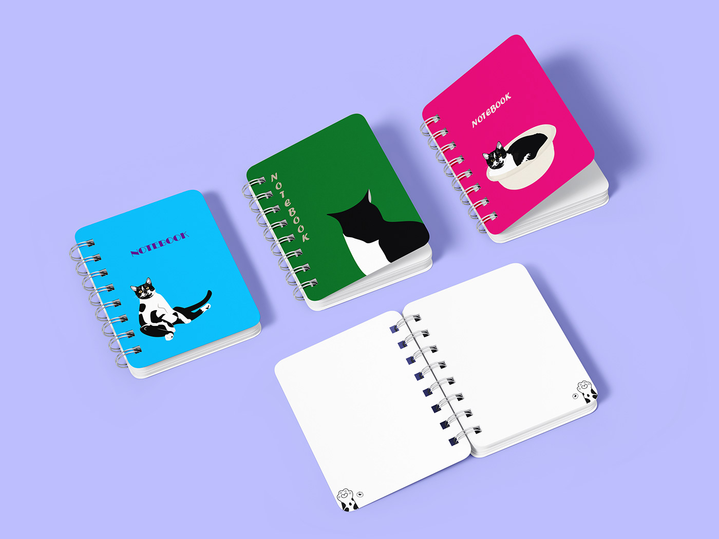Cat notebook planner ILLUSTRATION  adobe illustrator