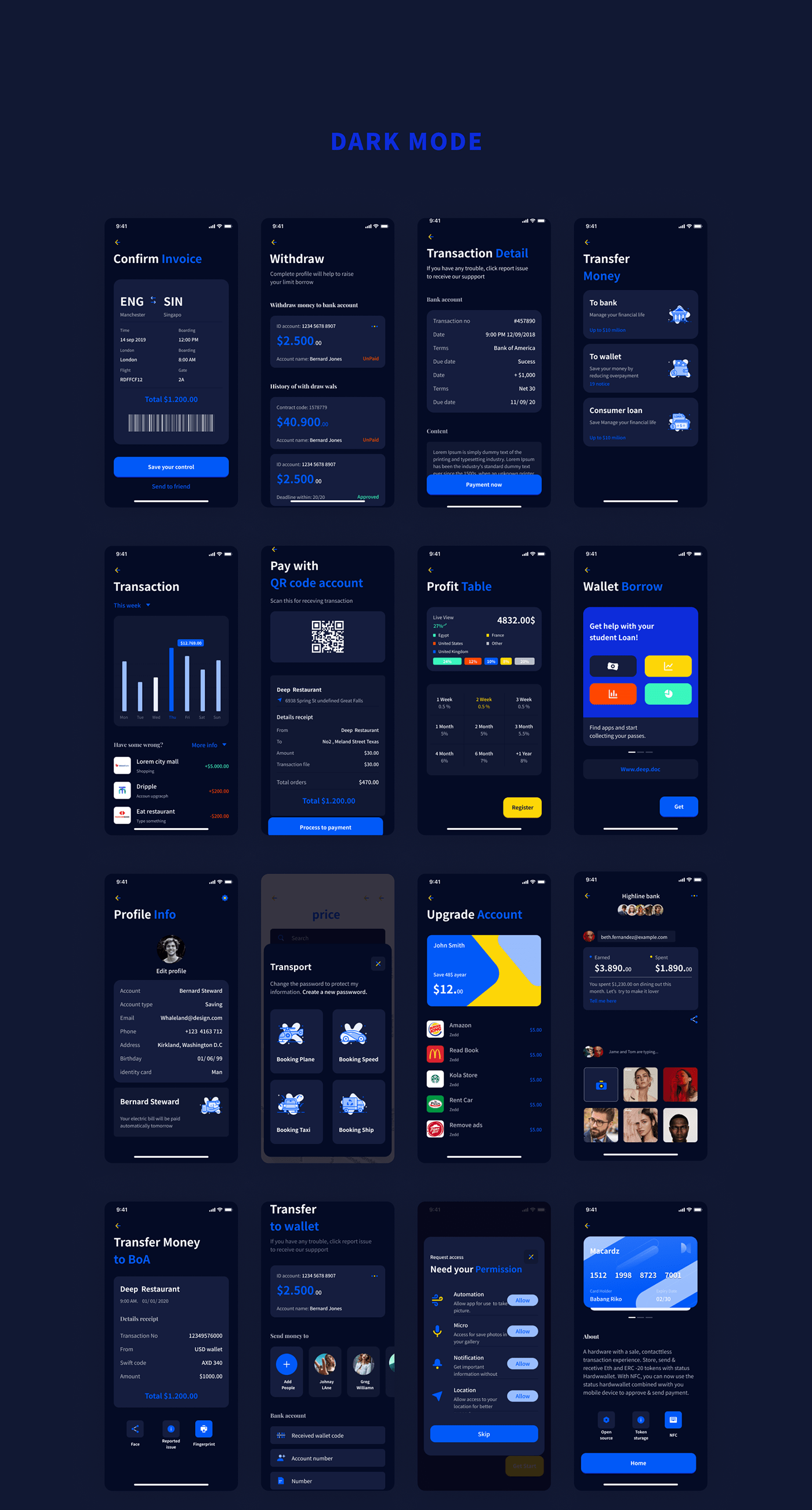 app appmobile designui Figma finance minimal mobile WALLET