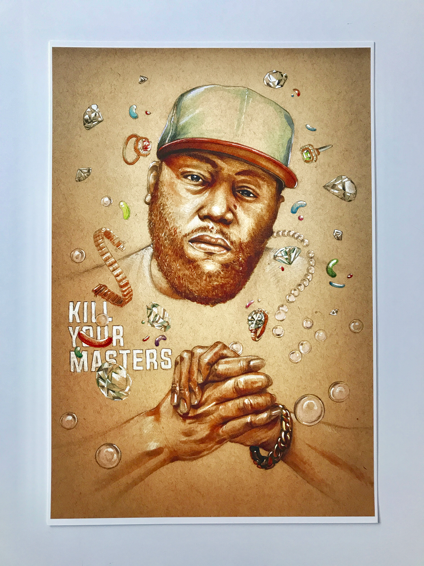 Killer Mike RTJ pencil Drawing  hip-hop ink copic markers