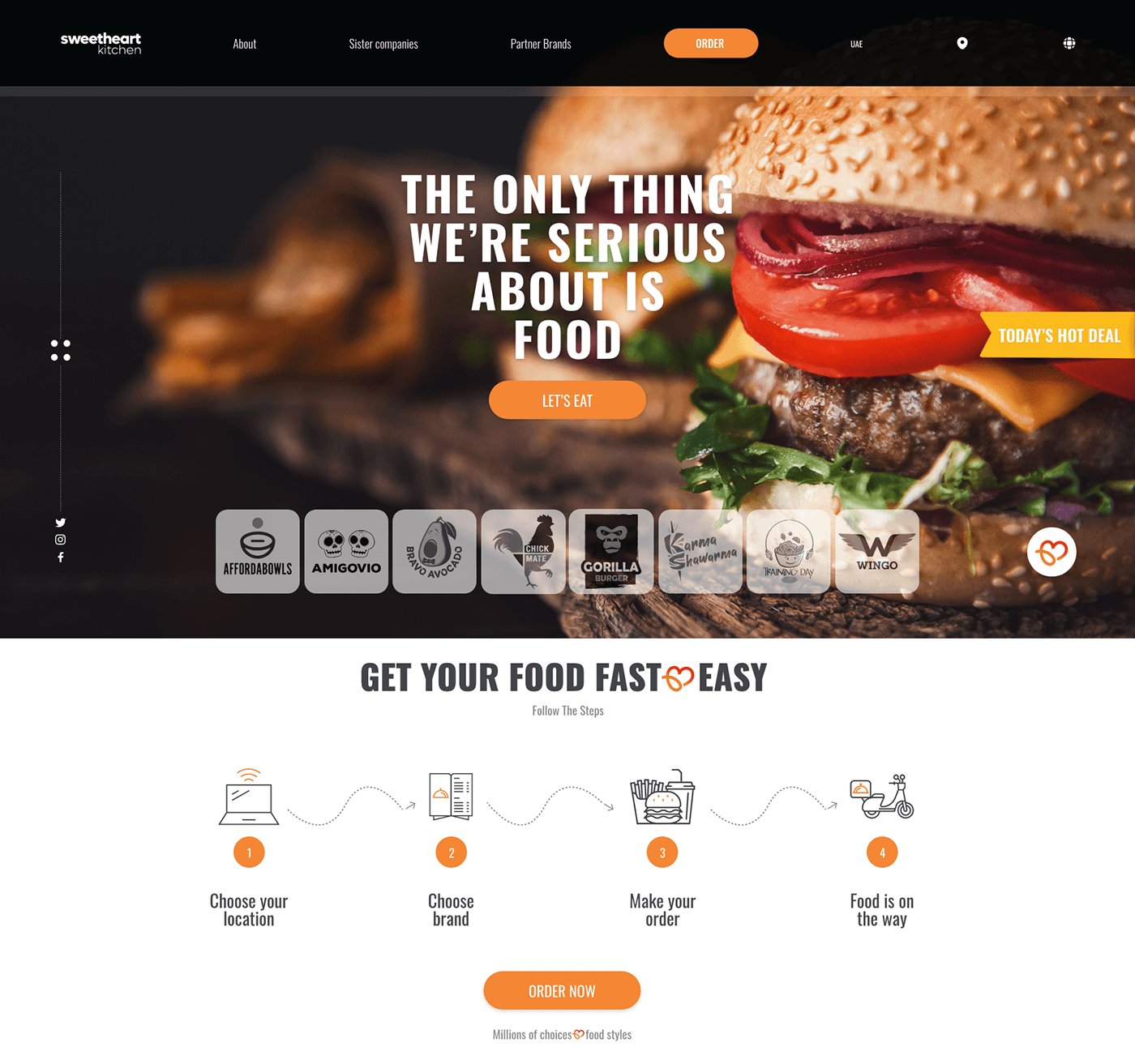 food photography Website UI/UX user experience Web Design  landing page