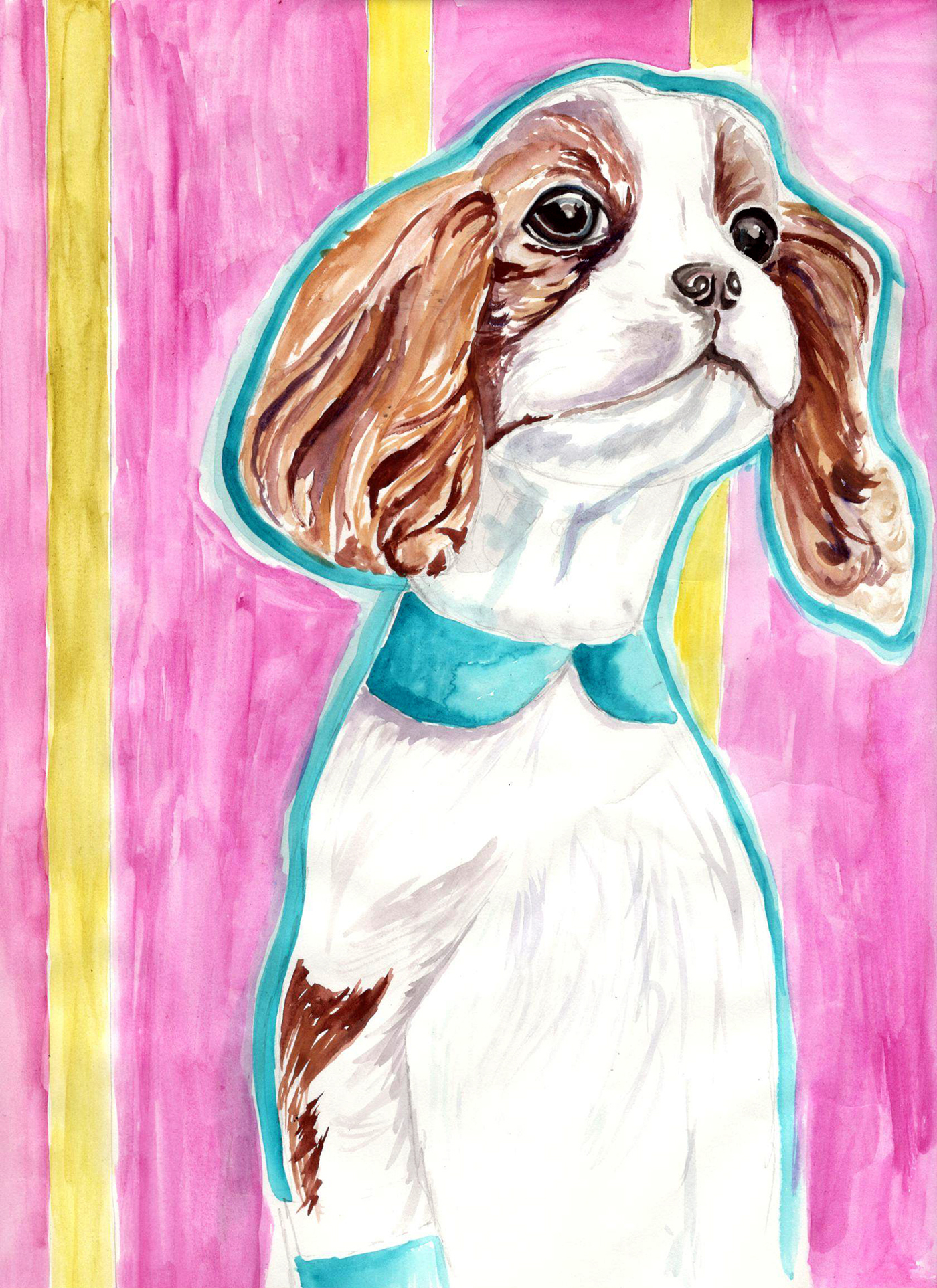dog art artph artsy freshartist101 watercolor Watercolorartist