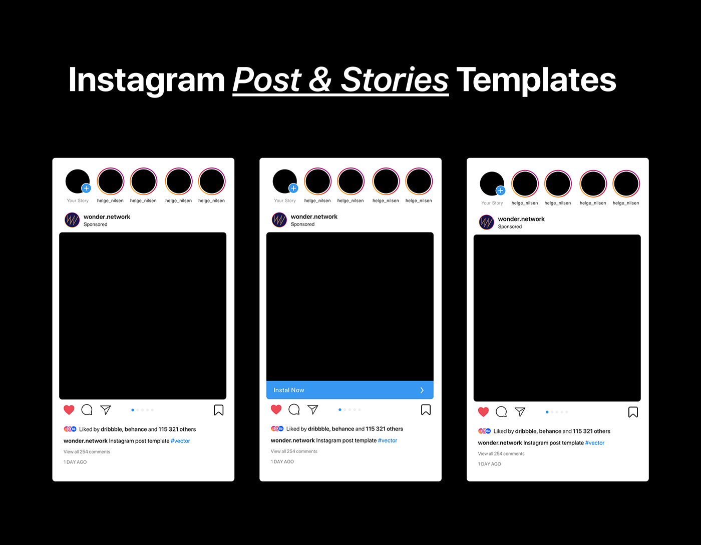 Instagram Post and Stories Template