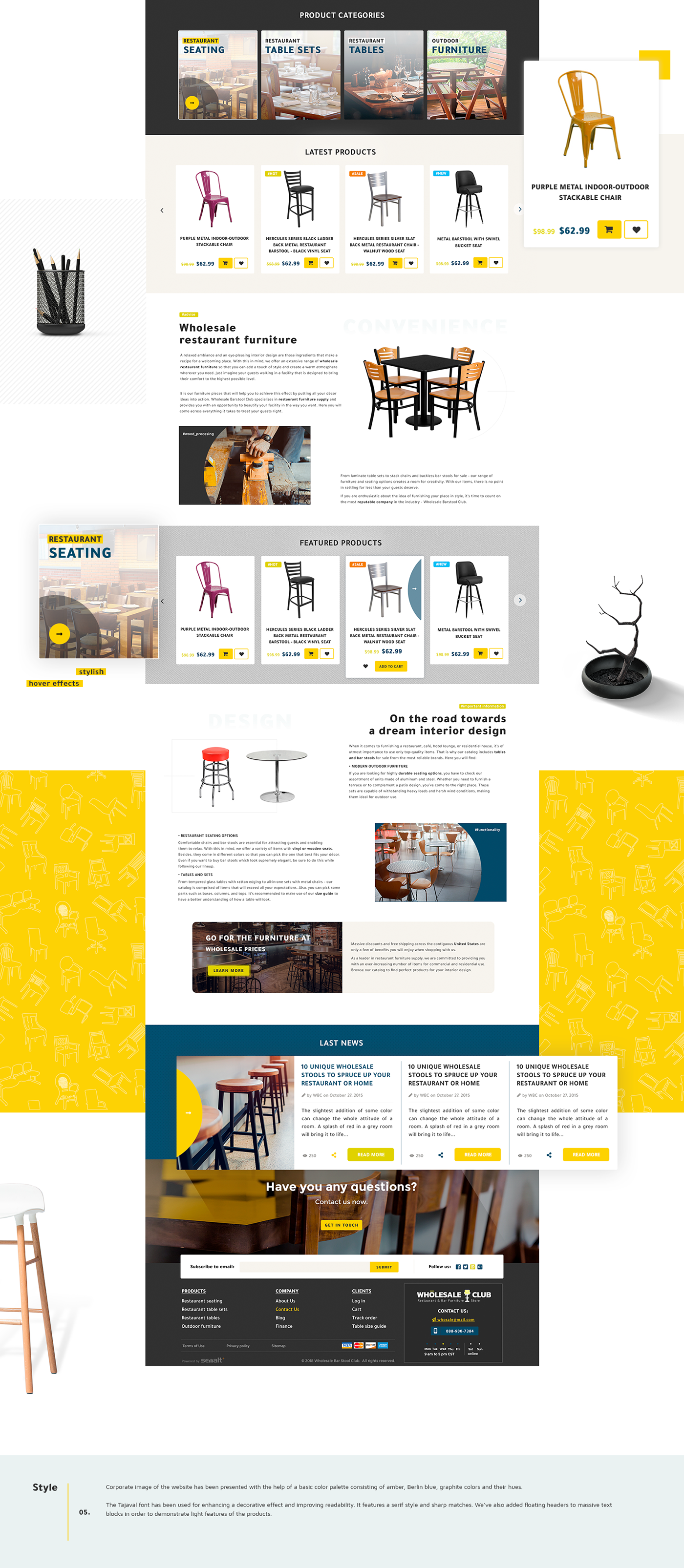 ux xD interaction yellow black e-commerce brand shop Interior Scandinavian