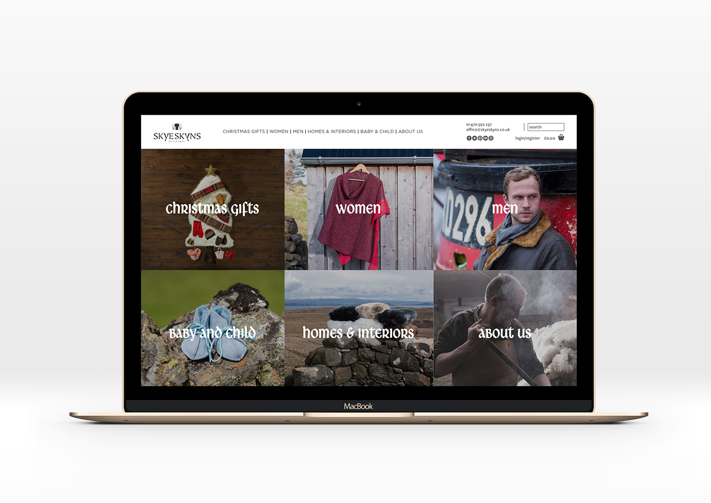 Clothing brand scotland UK Fashion  Website sheep Skye ux digital