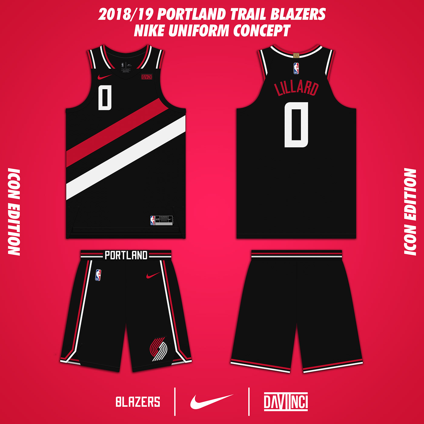 portland trail blazers jersey design