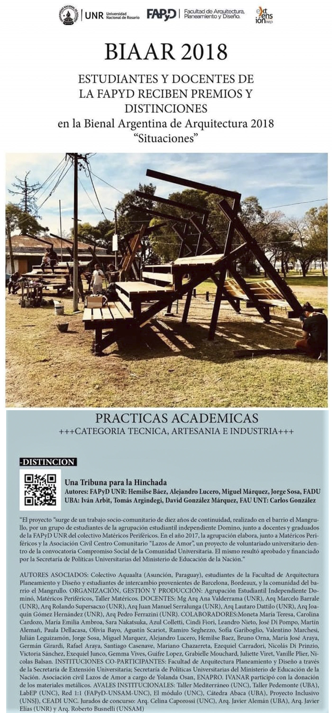 2018 year bienal distinción GRANDSTAND madera premio revista rosario situation Tribuna