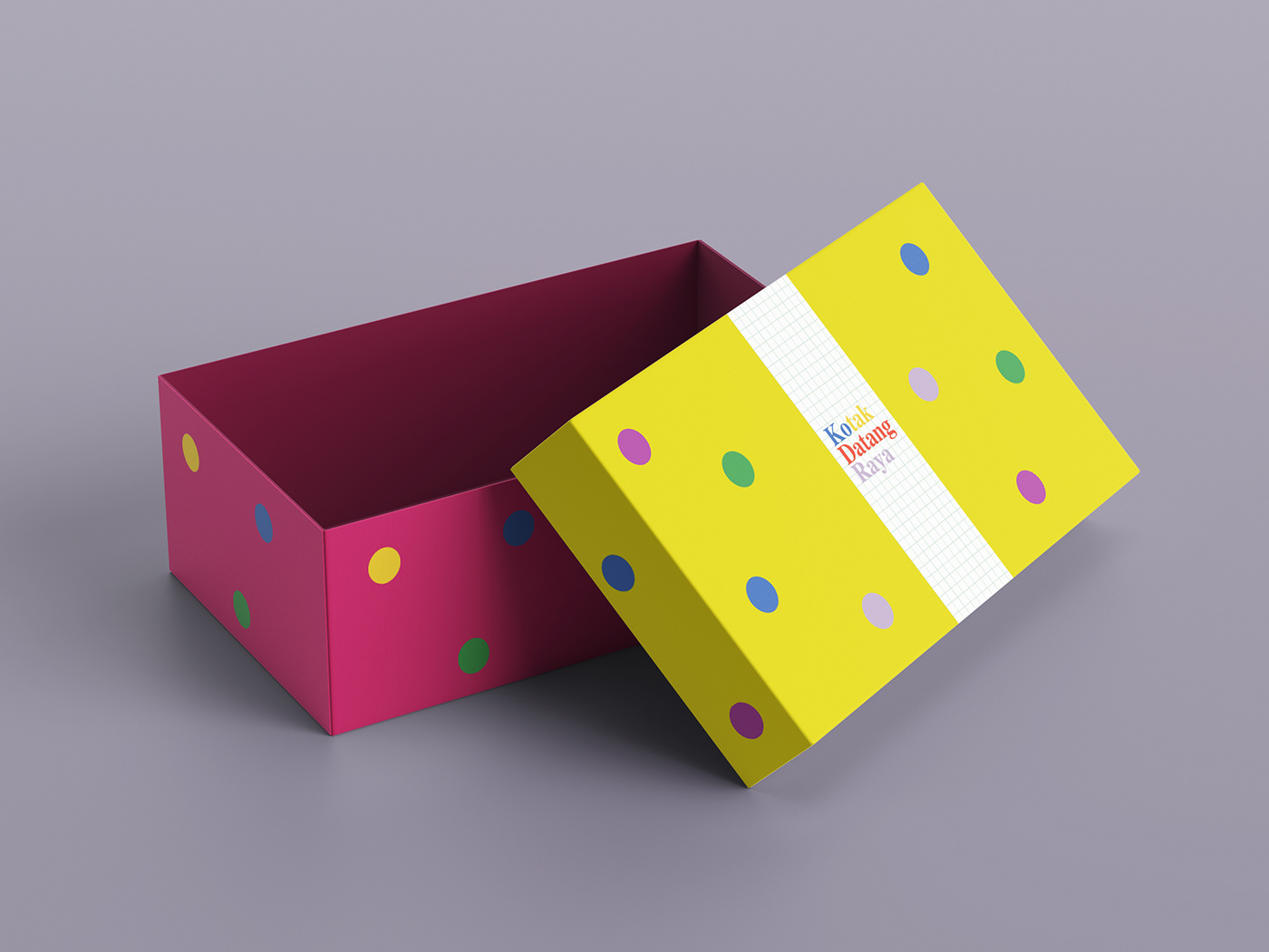 AIDILFITRI box branding  colours COVid Eid muslim Packaging polka dots raya