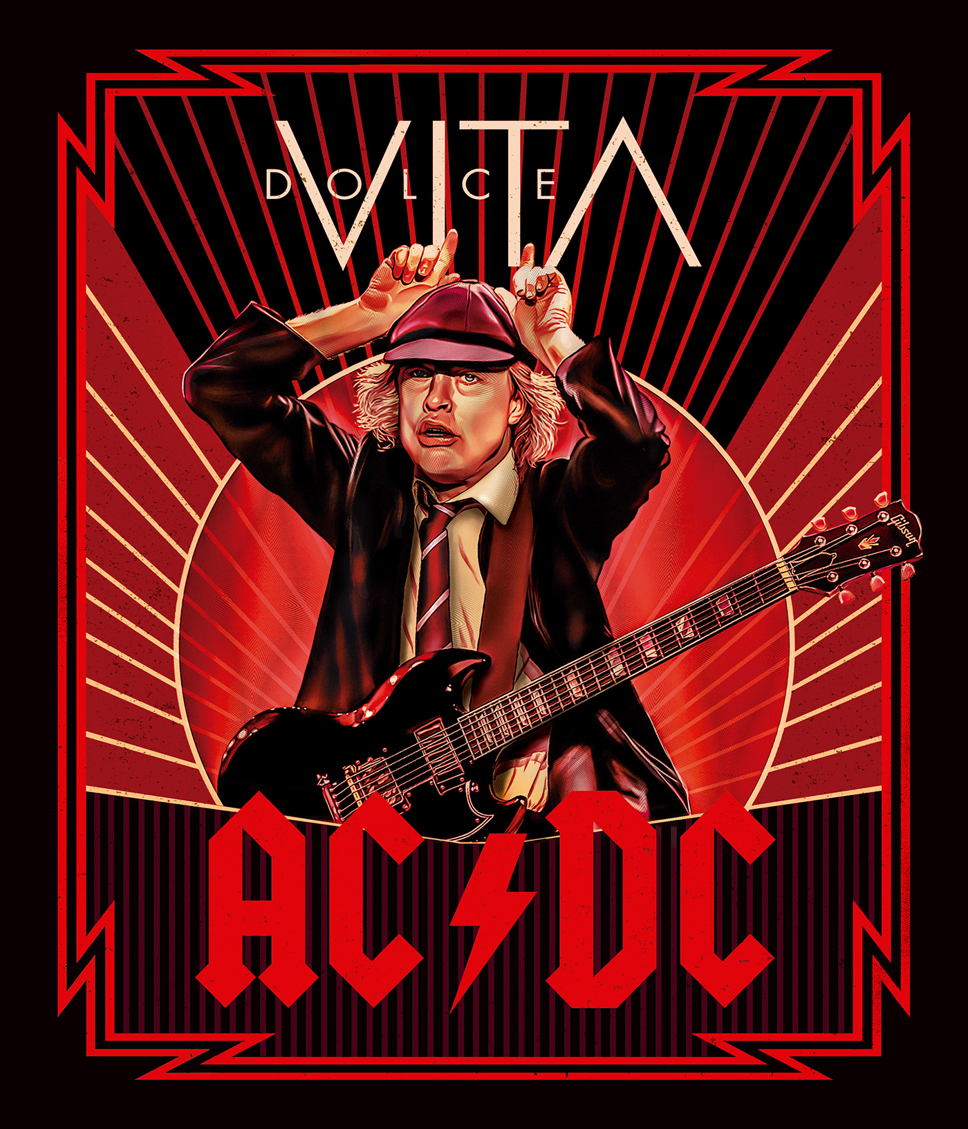 ac/dc book cover editorial Poster Design retouch vintage