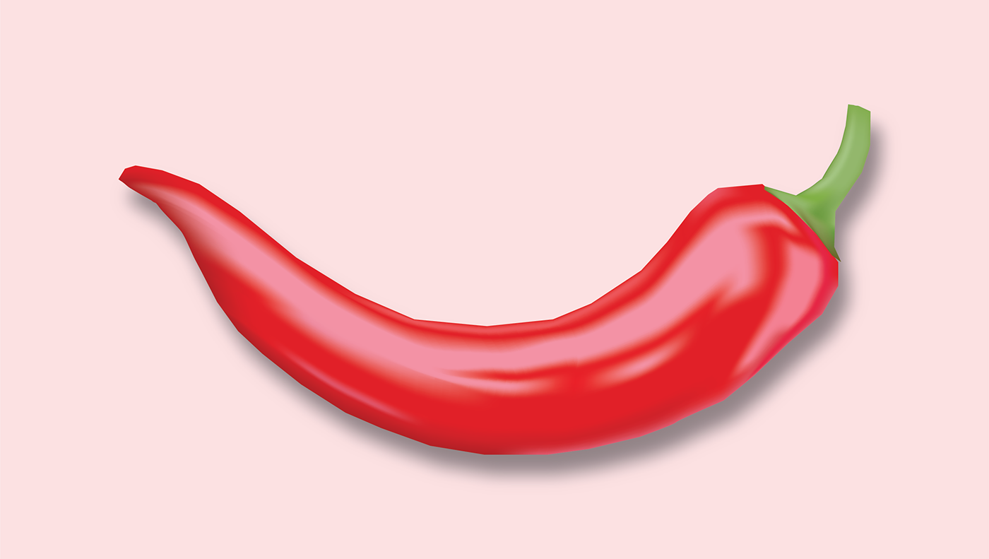 adobe illustrator ai chili gradient gradient mesh tool Hot hot chili red Red Chili spicy
