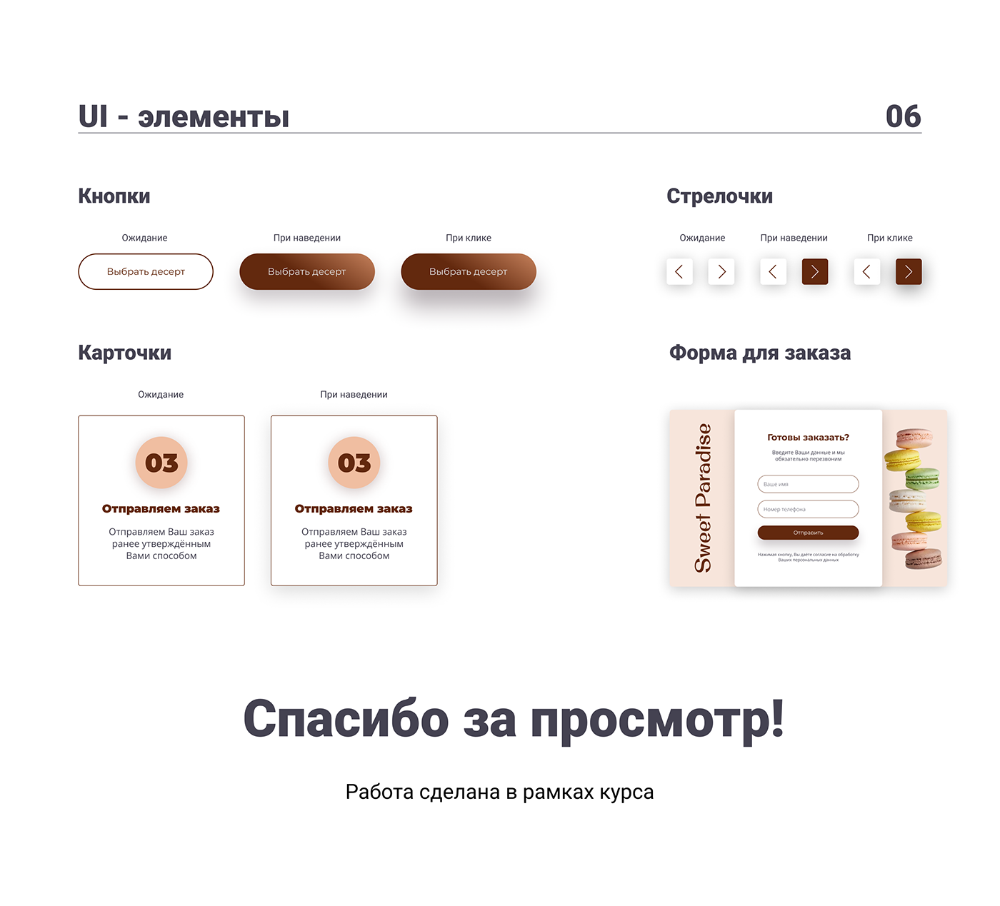web-design UI/UX Food  cake landing page animation  figma design interaction Figma