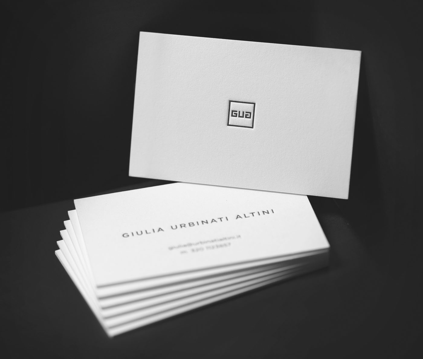 brand Personal Brand social media black and white minimal letterpress glamour gmund