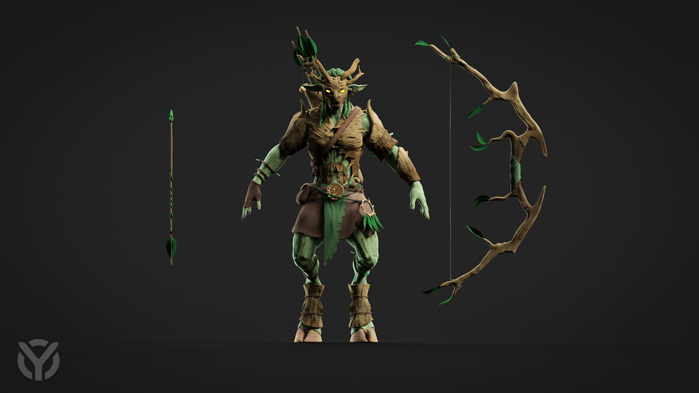 Zbrush Character character modeling 3D 3D Character fable creature 3d art Character Sculpting forest keeper