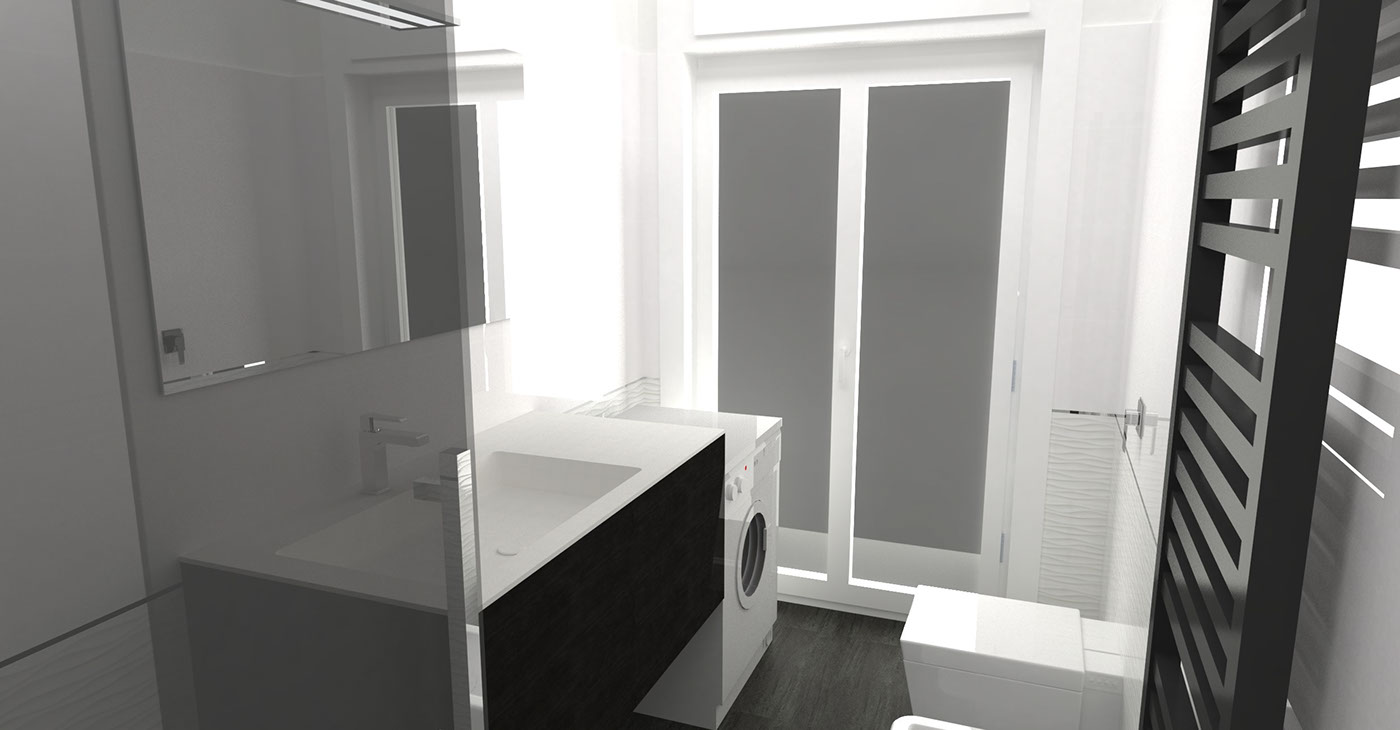 3D design sketch idea bathroom architecture Layout home Sketch up V-ray