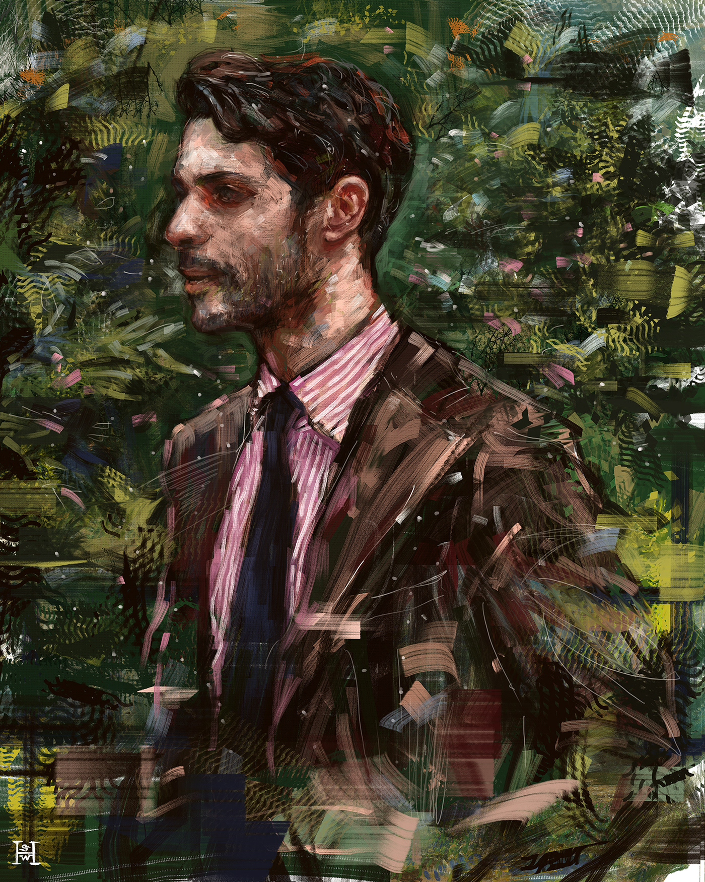 digitalpainting fashionillustration gentlemen impressionism mensfashion painting   rough Sartorial seungwonhong Style