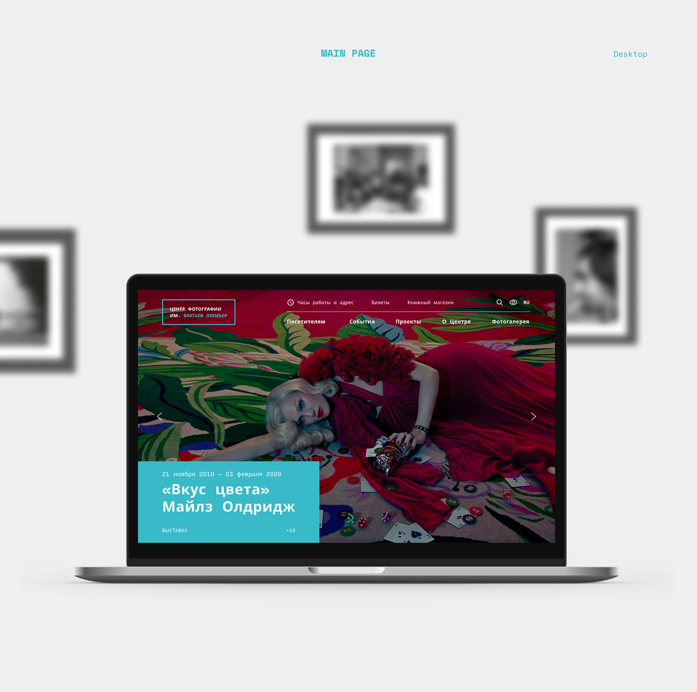 clean gallery Interface Minimalism mobile museum redesign UI ux Web Design 