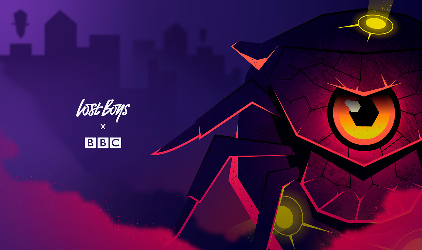 Advertising  animation  art direction  BBC Character design ILLUSTRATION  neon nightfall nightmare