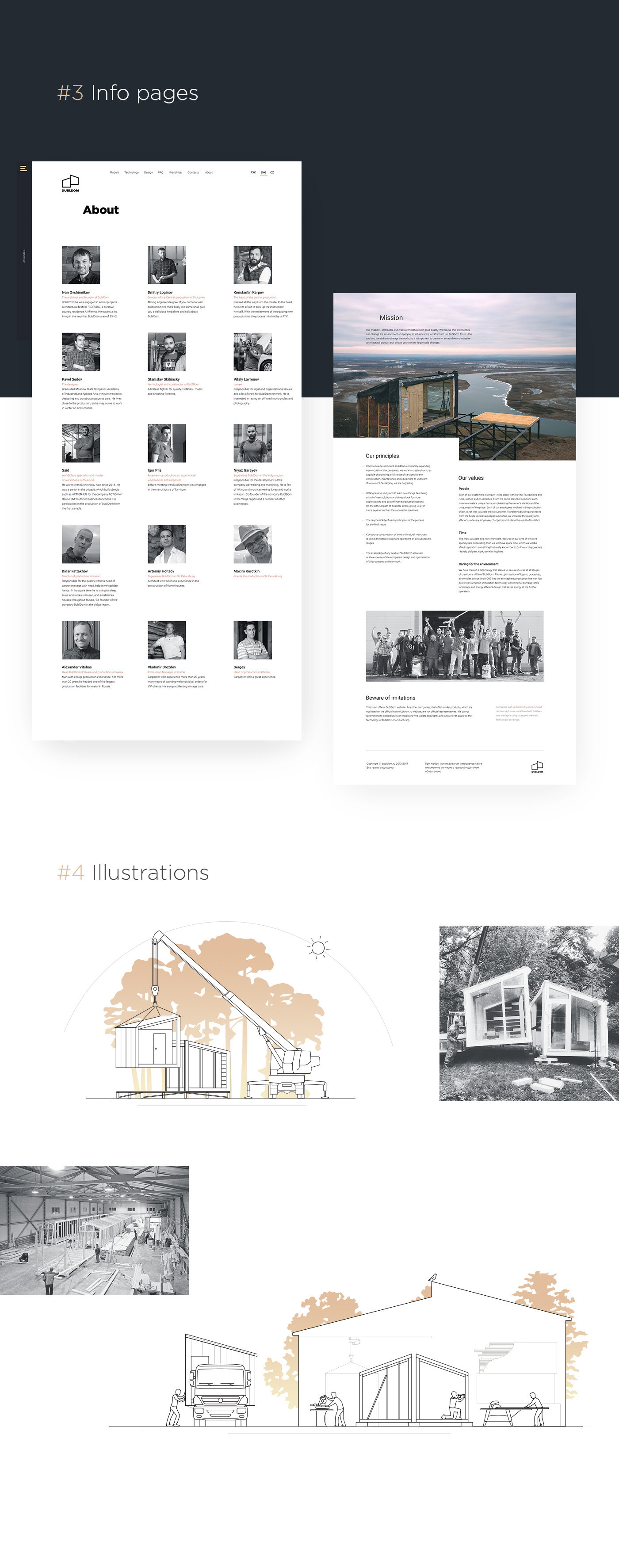 building construction frame house  TIMBER carpenter outline flat Ecommerce landing page architecture