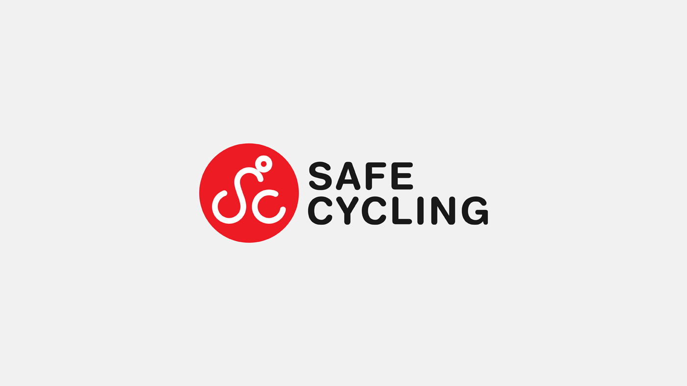 social campaign safe Cycling logo Logotype