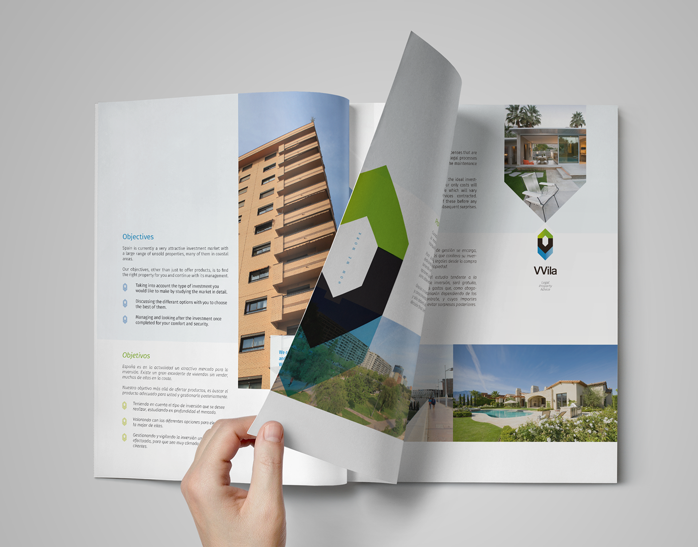 real estate Inversiones Investment property Mediterranean coast brochure folleto abogado lawyer advice
