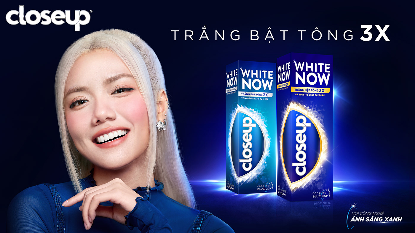 closeup minh mi goi key visual Advertising  vietnam toothpaste PHƯƠNG LY white now