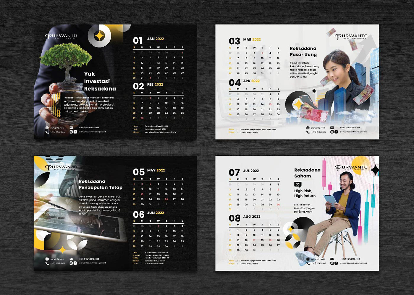 black branding  brochure Calender company profile digital marketing id card Social Media Design Stationery Website