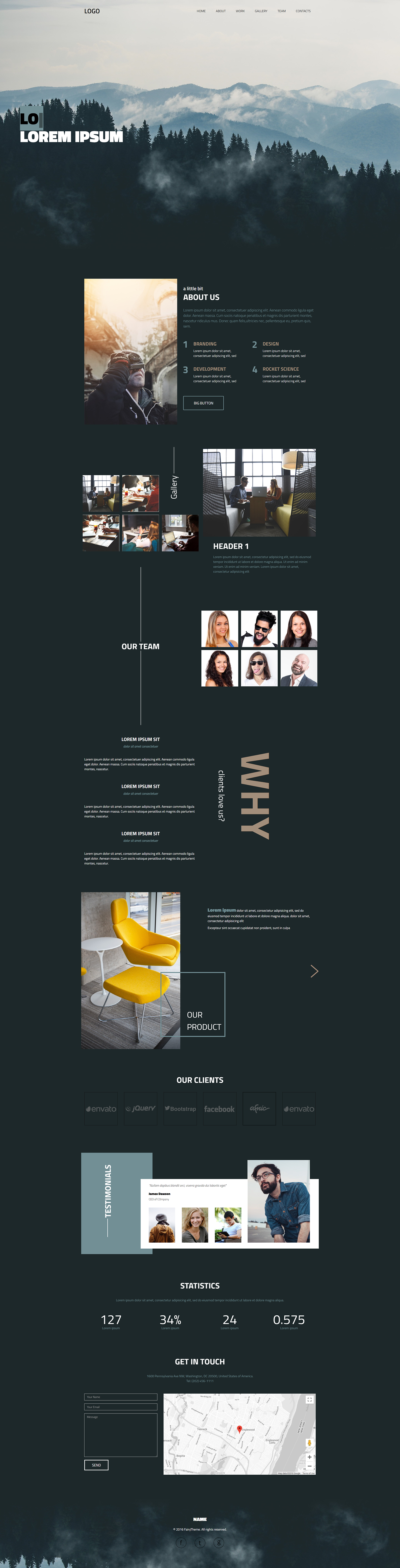 corporate landing page agency business portfolio template psd Web Design  HTML css