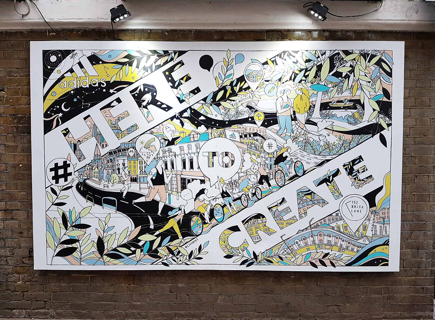 adidas Mural Street Art  fitness Creativity heretocreate London cityscape large scale art