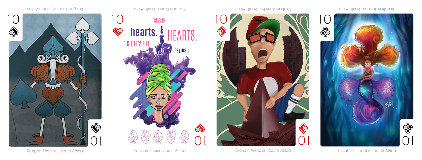 Playing Cards designers collab creatives illustrations International cards play Art of play