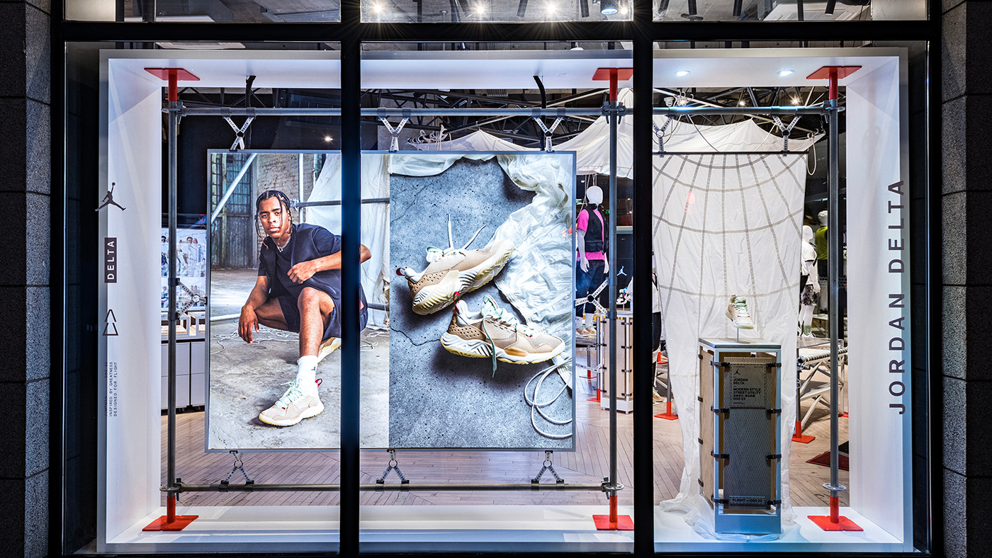 basketball jordan jumpan Nike Parachute Retail design Retail Fitout Sneaker Design streetwear utility