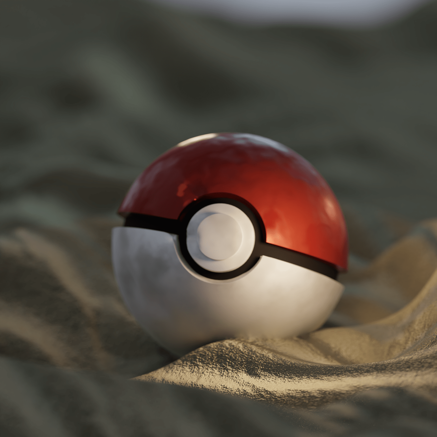 3D Render blender cycles visualization modeling sand pokeball